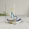 Barco de Decoración Mediterránea Pez Anual Modelo de Vela Adornos de Decoración para el Hogar Estilo Occidental Tema Accesorios para Bodas