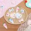 Estilo Nuevo de Primavera Fresco y Dulce Botones de Corazón de Encaje Flores Pequeñas Perla Zanahoria Accesorios para el Cabello de Niñas Accesorios
