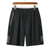 Shorts Casuais Esportivos Masculinos de Verão Finos de Seda de Gelo Secagem Rápida Tamanho Grande Cinco Pontos Tendência Respirável Shorts para Corrida