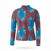 Blusa plissada de manga comprida artística em aquarela graffiti de luxo leve Miyake para mulheres, nova camisa base texturizada versátil outono 2026