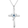 Amazon Collar Cruzado Transfronterizo Collar con Piedra de Nacimiento Colgante de Piedra Hao como Regalo Conmemorativo de Cumpleaños