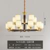 Novo Lustre para Sala de Estar Estilo Chinês Todo Cobre Madeira Sólida Estilo Chinês Doméstico Atmosférico Cor de Noz Lustre para Sala de Jantar de Vila