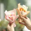 Mini Ramilletes Tejidos a Mano, Regalos Creativos de Cumpleaños, Flores de Lana, Decoraciones de Flores Eternas