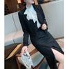 Traje Otoño Nueva Moda temperamento socialité estilo Chanel tweed industria pesada abrigo pequeño falda conjunto de dos piezas para mujer