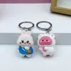 Llavero colgante de oso de dibujos animados creativos con forma de trasero, lindo conejo de PVC, cerdo, mono, personalidad, adornos para bolsa de pareja