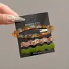 Elegante pinza para el pelo floral con estampado de leopardo para mujer, con un aire Maillard, pinza de cocodrilo estilo coreano, pasador, accesorio para el pelo de otoño e invierno