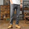 Jeans para Hombre Delgados de Algodón Elástico de Alta Gama Casual de Negocios para Hombre Elásticos Rectos Pantalones de Hombre Ajustados Denim para Hombre