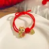 Gomas para el Cabello de Niña Que No Dañan el Cabello, Bandas Rojas de Alta Calidad para Cabello de Bebé para Niñas Pequeñas, Accesorios para el Cabello de Año Nuevo para Niñas