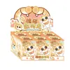 Gato Laranja Soft Time Flocado Caixa Surpresa Figura Ornamento de Mesa Figura de Brinquedo Tendência Presente Criativo de Aniversário Atacado