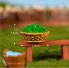 Accesorios para micro paisajismo jarra de vino cuenco pila de paja cubo de madera chile ajo canasta de bambú vaporera bollos al vapor adornos de resina artesanías