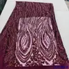 Vestido Estilo Francês Bordado com Lantejoulas, Tecido de Renda para Vestido de Noiva, Tecido de Renda com Lantejoulas para Noiva