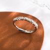 Anillo de amor femenino diseño nicho corazón simple temperamento combinable dedo índice arena brillante abertura ajustable 2023 caliente