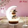 Impresión Plana Transfronteriza 2D Plano Rotación de 360 Grados Escena de Nieve Casa de Pingüinos Decoración de Escritorio Interior y Exterior Festival