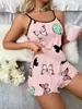 Europeo y Americano Aliexpress Amazon Europeo y Americano Comercio Exterior Más Vendido Nueva Moda Sexy Casual Cómodo Ropa de Casa Conjunto de Camisola