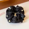 Goma de Pelo Plisada de Perlas de Colores para Mujer, Estilo Francés, Suave, Lujosa, de Gama Alta, Accesorio Versátil para el Cabello