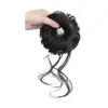 Peluca Elegante de Moño para Dama, Goma para el Cabello para Mujeres con Corona Alta y Flor de Barba de Dragón, Herramienta para Moño de Peinado, Nuevo Estilo Chino, Moño de Peluca