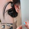 Otoño e Invierno Nuevos Aretes Geométricos Cuadrados Simples y a la Moda Juego de Cuatro Piezas con Aretes Elegantes, a la Moda y de Lujo Ligero Cobre Chapado en Oro Agujas de Plata