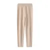 Estilo Têxtil Outono e Inverno Lã Pura Leggings Quentes de Cor Sólida em Lã Pura para Crianças Maiores