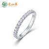 2024 nuevo anillo de moissanita geométrico simple de diamante completo anillo de plata 925 anillo de moda popular fabricantes mayoristas
