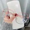 Lentes Negros de Montura Grande, Lentes Planos Anti Luz Azul, Gafas Simples Antirradiación, Se Pueden Equipar con Graduación para Miopía 30016