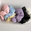 Anillo para el Cabello de Tela Acolchada de Color Sólido Intestino Grueso Sentido Avanzado Verano Color Brillante Cuerda para Atar Cuerda para el Cabello Cola de Pino Temperamento Flor para la Cabeza Versátil