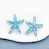 Parche de Resina Estrella de Mar de Papel de Aluminio de Colores Grandes Material para Hebilla de Zapato de Madera para Zuecos Hecho a Mano Pendientes Exagerados Accesorios para el Cabello Accesorios de Joyería