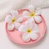 Flor Artificial 8cm Plumeria Guirnalda DIY Pasador Accesorios Tocado Playa Seaside Flor Artificial Decoración Boda Flores