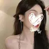 Pendientes largos con borlas de mariposa y perlas, sin orejas, con clip, para mujer, de verano, con forma de hada Mori, a la moda