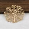 Latón Vintage Redondo Encaje Flor Pieza Pasador Accesorio para el Cabello Novia Estilo Antiguo Joyería Accesorios Estilo Chino Estilo Étnico