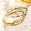 Pulseira de Aço Titânio com Fivela de Broca em Linha para Mulheres, Não Desbota, Lavável, Luxo Acessível, Nicho, Presente Exquisito de Aniversário para Namorada