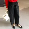 Pantalones de Pierna Ancha de Color Sólido de Corte Banana a la Moda para Mujer, Otoño 2026 Nuevos de Moda Cintura Elástica Versátiles Adelgazantes
