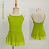 Falda de Práctica de Baile para Niñas Estilo Nuevo con Abertura en la Entrepierna, Falda de Ballet de una Pieza, Chaqueta de Danza Étnica China, Chal y Falda de Examen