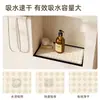 Alfombrilla de Drenaje para Nicho de Baño Simple Blanco y Negro, Alfombrilla Absorbente de Agua de Secado Rápido para Estante de Baño, Alfombrilla Absorbente de Agua para Encimera de Baño