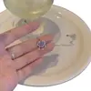 Puesto de Mercado Nocturno Collar Pequeño Flor de Durazno Colgante Flor Rosa Degradado Pequeño Fresco Versátil Diseño de Nicho Cadena para Clavícula de Celebridad de Internet