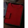 Suéter de cachemira de punto grueso de calibre 7 con cuello redondo para hombre, nuevo estilo de otoño e invierno, jersey de punto suelto casual de negocios, capa base