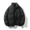 Chamarra acolchada de color liso con cuello alto para hombre y mujer, nueva de invierno 2026, gruesa, cálida, moderna, casual, para pareja