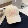 Gorra de Béisbol con Lazo para Mujer, Parte Superior Suave, Circunferencia de Cabeza Grande, Diseño Nicho Coreano, Gorra de Béisbol Estilo Nuevo 2024 para Mujer