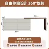 Tocador integrado de dormitorio moderno, tocador de esquina retráctil, mueble de almacenamiento simple para el pie de la cama en apartamentos pequeños