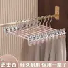 Cabide de Calça em Aço Inoxidável, Antiderrapante, Sem Marcas, para Pendurar Calças, Uso Doméstico, Secagem, Prendedor de Saia Jk Curta, Prendedor de Calça, Cabide, Armazenamento