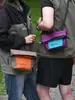 Bolso de Teléfono para Exteriores de Bloques de Color de Moda para Hombres y Mujeres, Bolso Cruzado Portátil, Bolso Pequeño Versátil, Estilo Casual Simple, Bolso para Botella de Agua de Bloques de Color