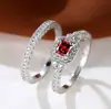 Anel de desejo transfronteiriço novo com zircônia cravejada de quatro garras personalidade simples nicho luxo anel um geração de cabelo
