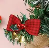 Colgante de Mini Lazo Navideño Decoración de Árbol de Navidad Accesorios para Cajas de Regalo Campana de Navidad DIY Decoración Colgante Arreglo