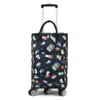 Carrito pequeño para la compra del hogar rueda universal carrito de compras portátil bolso de mano bolsa de compras de papel de aluminio aislante bolsa con ruedas venta al por mayor