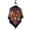 Bufanda chal de doble uso con flor nacional 100*100cm, a prueba de polvo, protector solar, turbante estampado para viajar