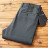 Calça longa de algodão de Xinjiang business reta folgada stretch para outono e inverno, sarja de algodão de alta qualidade, calça casual masculina