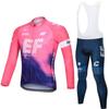 Traje de ciclismo de manga larga versión de flota al por mayor de fábrica del Tour de Francia para hombre, primavera y otoño, transpirable, tirantes para bicicleta de carretera