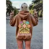 Sudadera con capucha de comercio exterior transfronterizo para mujer Jesús Revolución Estampado floral Holgada Amazon Deseo Una Pieza