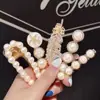 Presilhas de Cabelo de Pena e Pérola Estilo Francês Mais Vendidas, Presilhas Jacaré, Conjunto de Seis Peças Estilo Ins, Presilhas Laterais para Franja, Acessórios de Cabelo, Novo Produto Popular