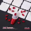 Decoraciones para Uñas con Pedrería Roja de Forma Irregular y Punta Inferior para Año Nuevo, Decoraciones para Uñas con Corazón Torcido Huevo de Paloma Caramelo de Hielo, Pedrería para Uñas al Por Mayor