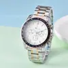 Comercio Exterior Serie Super Aterrizaje Lunar Reloj de Cuarzo Luminoso Multifuncional para Hombre Correa de Acero Inoxidable Aleación Clásico Transfronterizo